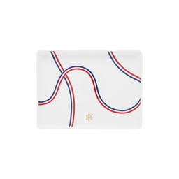 DEGRENNE DEGRENNE ELYSEE — small rectangular shared plate 16x12 cm ribbon — 247024 (One piece)