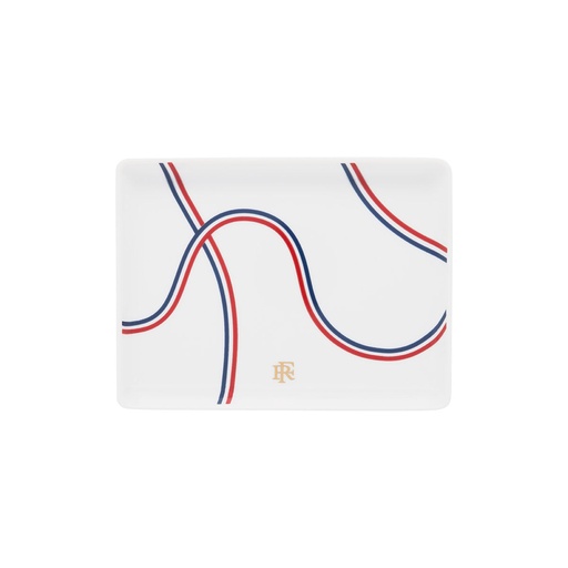 [247024] DEGRENNE DEGRENNE ELYSEE — small rectangular shared plate 16x12 cm ribbon — 247024 (One piece)