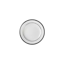 DEGRENNE GALON PLATINE — Round bread and butter plate 14 cm — 227777 (Pack of 6 pieces)