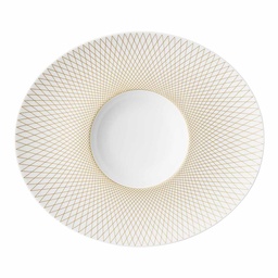 DEGRENNE GRAPHIQUE CLASSIQUE.DORE.. — oval gourmet plate 30x26 cm — 246113 (Pack of 3 pieces)