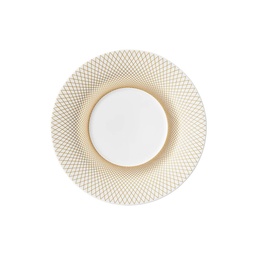 DEGRENNE GRAPHIQUE CLASSIQUE DORE — Breakfast saucer 18cm — 246269 (Pack of 6 pieces)