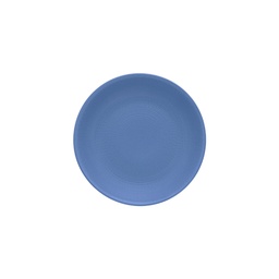 DEGRENNE MODULO NATURE BLEU GALET — Salad / round cereal plate 21 cm — 225345 (Pack of 6 pieces)