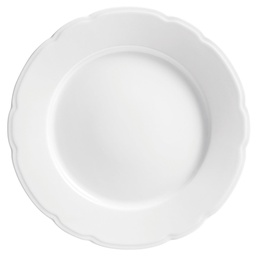 DEGRENNE REMINISCENCE BLANC — round dinner plate 29,5cm — 247158 (Pack of 6 pieces)