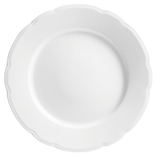 DEGRENNE REMINISCENCE BLANC — round dinner plate 29,5cm — 247158 (Pack of 6 pieces)
