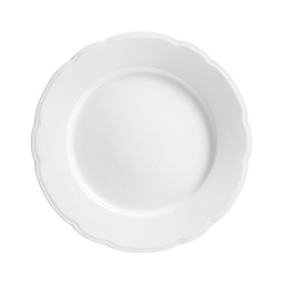 DEGRENNE REMINISCENCE BLANC — Round  dinner plate 26 cm — 247157 (Pack of 6 pieces)