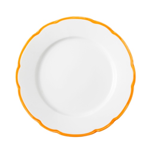 [244788] DEGRENNE REMINISCENCE ORANGE — round orange galon dinner plate 26 cm — 244788 (Pack of 6 pieces)