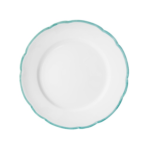 [244172] DEGRENNE REMINISCENCE VERT round green galon dinner plate 26 cm — 244172