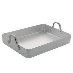 Mallard Ferrière Aluminium rectangular roasting pan — Height: 65 mm; Length: 400 mm; Width: 300 mm — 00506