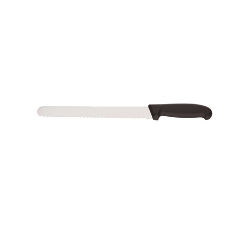 Mallard Ferrière Serrated sponge-cake knife with polypropylene handle — Black handle — Blade length: 250 mm — 01628