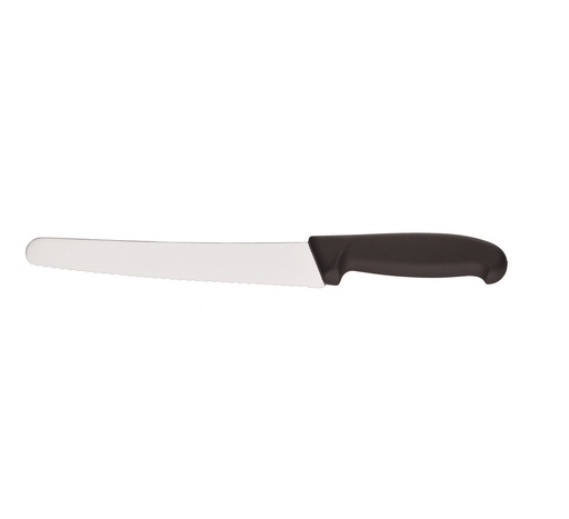 Mallard Ferrière Bread knife with polypropylene handle — Black handle — Blade length: 200 mm — 01630