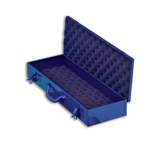 Mallard Ferrière Empty blue metal tool case — Length: 525 mm; Width: 185 mm; Height: 70 mm — 01668