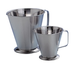 Mallard Ferrière Graduated stainless steel measuring jug — Height: 130 mm; Diameter: 135 mm; Capacity: 1 L — 01777