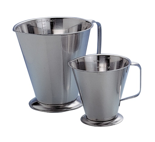 [01779] Mallard Ferrière Graduated stainless steel measuring jug — Height: 185 mm; Diameter: 160 mm; Capacity: 2 L — 01779