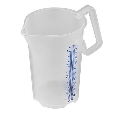 Mallard Ferrière Stackable translucent plastic measuring jug — Height: 240 mm; Diameter: 160 mm; Capacity: 3 L — 01790