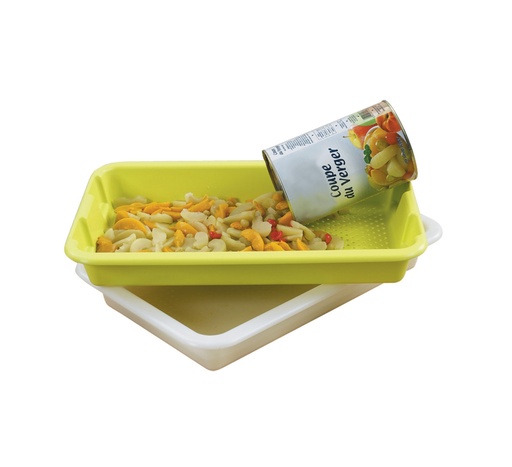 Mallard Ferrière Polypropylene food-storage tray — Length: 600 mm; Width: 400 mm; Height: 80 mm; Capacity: 10 L — 01807