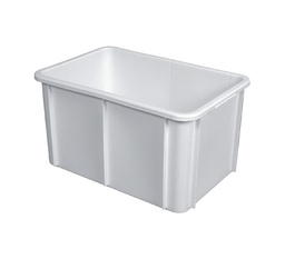 Mallard Ferrière Stackable plastic storage container without lid — Length: 600 mm; Width: 400 mm; Height: 217 mm; Capacity: 35 L — 01853