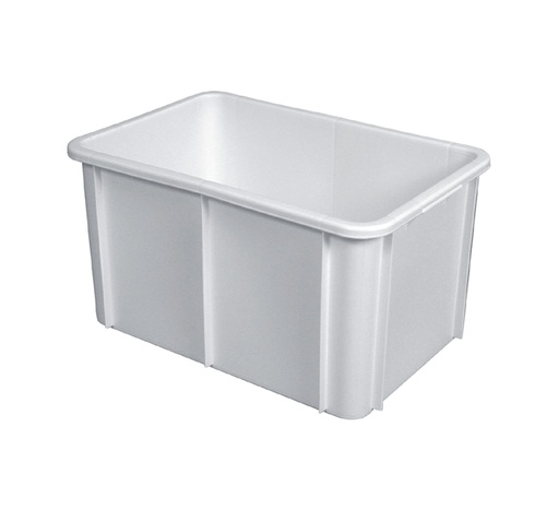 [01853] Mallard Ferrière Stackable plastic storage container without lid — Length: 600 mm; Width: 400 mm; Height: 217 mm; Capacity: 35 L — 01853