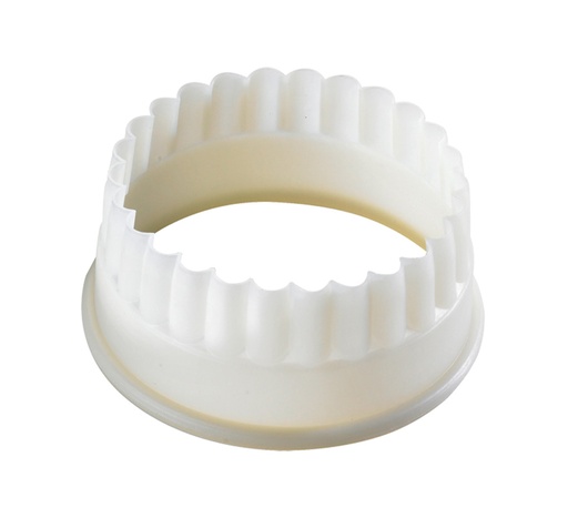 [02253] Mallard Ferrière POLYGLASS round fluted dough cutter — Height: 35 mm; Diameter: 50 mm — 02253