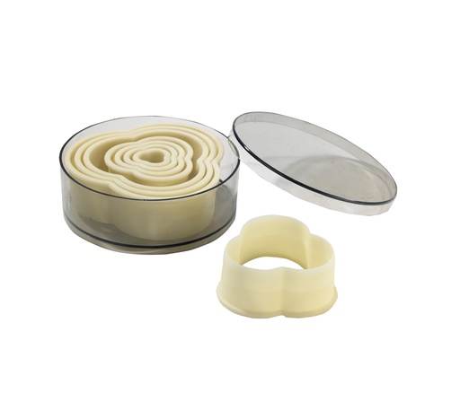 Mallard Ferrière POLYGLASS clover plain dough cutter set of 8 — 02275
