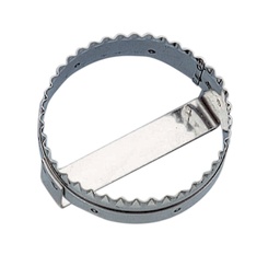Mallard Ferrière Stainless steel turnover cutter with handle — Diameter: 160 mm — 02339
