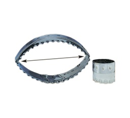 Mallard Ferrière Stainless steel oval fluted dough cutter — Length: 100 mm — 02349