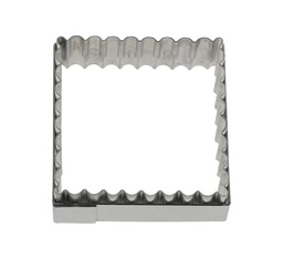 Mallard Ferrière Stainless steel square fluted dough cutter — Length: 80 mm; Width: 80 mm — 02373