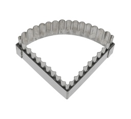Mallard Ferrière Stainless steel fluted triangle biscuit cutter — Length: 90 mm — 02377