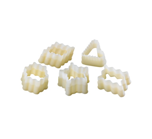 Mallard Ferrière Set of five assorted fluted Polyglass cutters – assortment 2 — 02602