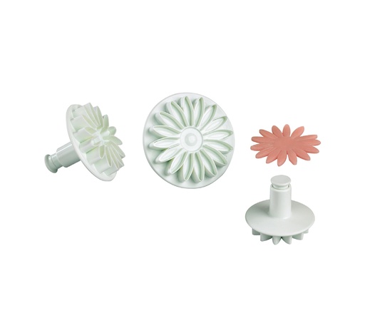 [02614] Mallard Ferrière Plastic sunflower dough cutter set of 3 — 02614