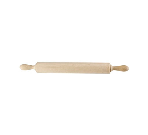 [03905] Mallard Ferrière Beechwood rolling pin with handles — Working barrel length: 300 mm; Overall length: 500 mm; Diameter: 50 mm — 03905