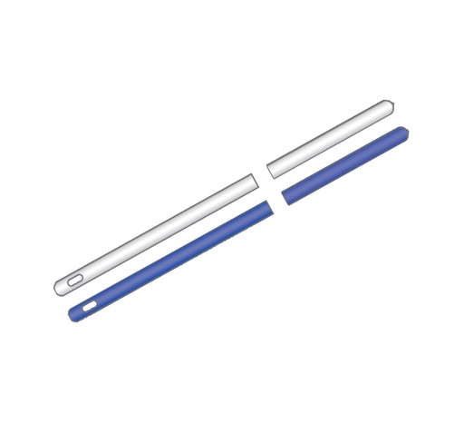 Mallard Ferrière One-piece polypropylene broom handle — Blue — Length: 1300 mm; Diameter: 25 mm — 05246