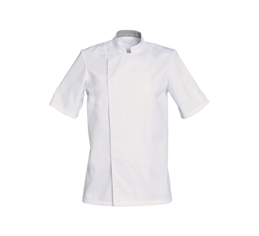 [05760] Mallard Ferrière Short-sleeved chef jacket with press studs — White — Size XS — 05760