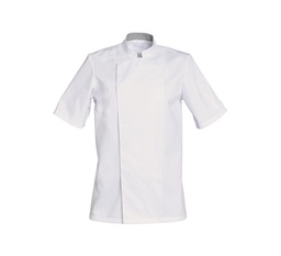 Mallard Ferrière Short-sleeved chef jacket with press studs — White — Size M — 05762