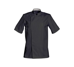 Mallard Ferrière Short-sleeved chef jacket with press studs — Black — Size M — 05772