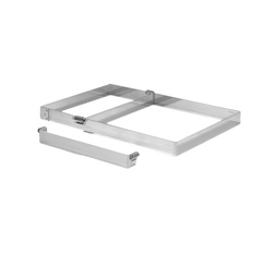 Mallard Ferrière Stainless steel width-divider for rectangular pastry frame — Length: 370 mm; Height: 30 mm — 07241