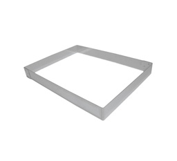 Mallard Ferrière Stainless steel rectangular pastry frame — Length: 400 mm; Width: 300 mm; Height: 40 mm — 07256