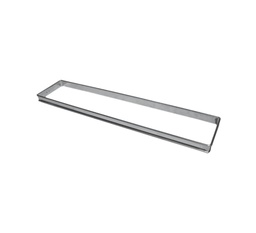 Mallard Ferrière Bottomless stainless steel rectangular flan frame — Length: 500 mm; Width: 110 mm; Height: 25 mm — 07272