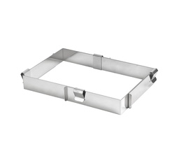 Mallard Ferrière Adjustable stainless steel rectangular frame — Height: 45 mm — 07276