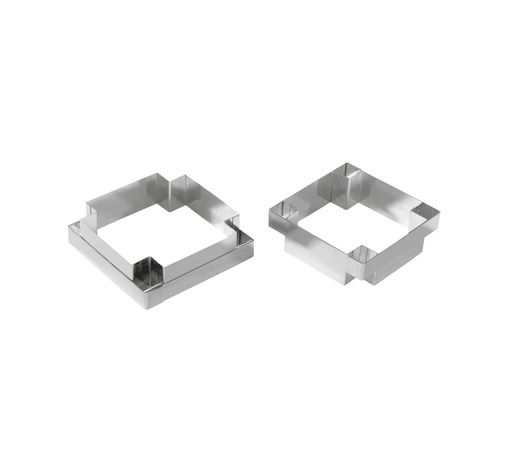[07662] Mallard Ferrière Stainless steel dough cutter for square tart frame — 07662