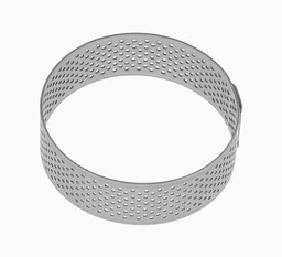Mallard Ferrière Perforated stainless steel tart ring — Diameter: 180 mm; Height: 20 mm — 06465
