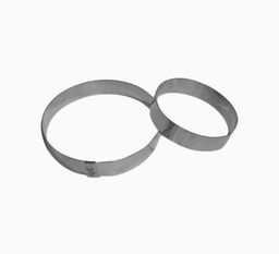 Mallard Ferrière Individual stainless steel tart rings, pack of ten — Diameter: 75 mm; Height: 16 mm — 06503