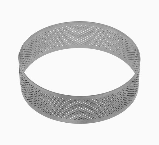 Mallard Ferrière Perforated stainless steel tart ring — Diameter: 220 mm; Height: 35 mm — 06564