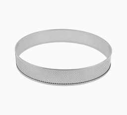 Mallard Ferrière Perforated stainless steel tart ring — Diameter: 100 mm; Height: 35 mm — 06578