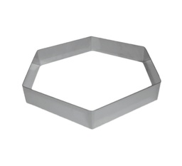Mallard Ferrière Stainless steel hexagonal mousse frame — Diameter: 280 mm; Height: 45 mm — 06972