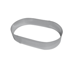 Mallard Ferrière Stainless steel oblong mousse frame — Length: 240 mm; Width: 136 mm; Height: 45 mm — 07023