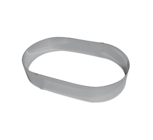 Mallard Ferrière Stainless steel oblong mousse frame — Length: 260 mm; Width: 148 mm; Height: 45 mm — 07024