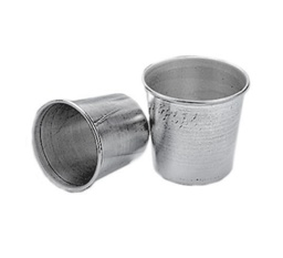Mallard Ferrière Tinplate round baba dariole mould — Diameter: 45 mm; Height: 45 mm — Pack of 6 — 08600