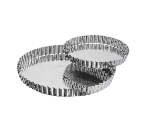 [08933] Mallard Ferrière Fluted tinplate round tart mould — Diameter: 220 mm; Height: 25 mm — 08933