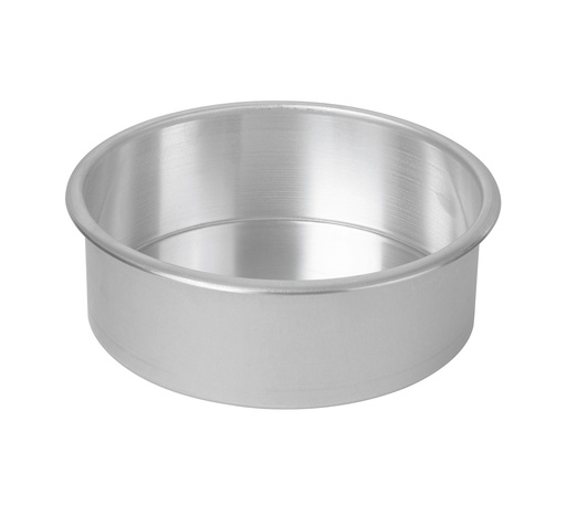 [09042] Mallard Ferrière One-piece aluminium cylindrical wedding-cake mould — Diameter: 220 mm; Height: 80 mm — 09042