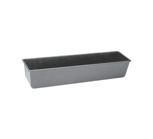 [09320] Mallard Ferrière Wide blue-steel biscotte loaf pan — Length: 400 mm; Width: 100 mm; Height: 80 mm — 09320